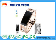 Anti-verlorene Metall-Bluetooth-Armbanduhr-Gesundheits-Armband-Goldmusik-Anzeigen-eingehender Anruf WD8