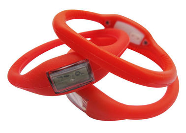 Silikon-fertigt Mischung geführter Digital-Armbanduhr-Sport mit Logo, Armband-Band besonders an