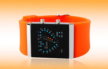 Armbanduhr der Mädchen-LED Digital, blauer Silikon-Bügel-elektronische Uhren