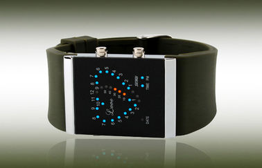 Armbanduhr der Mädchen-LED Digital, blauer Silikon-Bügel-elektronische Uhren