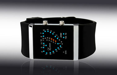 Armbanduhr der Mädchen-LED Digital, blauer Silikon-Bügel-elektronische Uhren