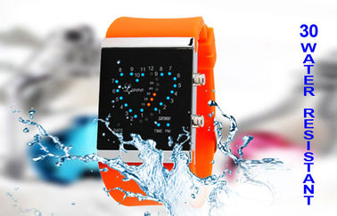 Armbanduhr der Mädchen-LED Digital, blauer Silikon-Bügel-elektronische Uhren